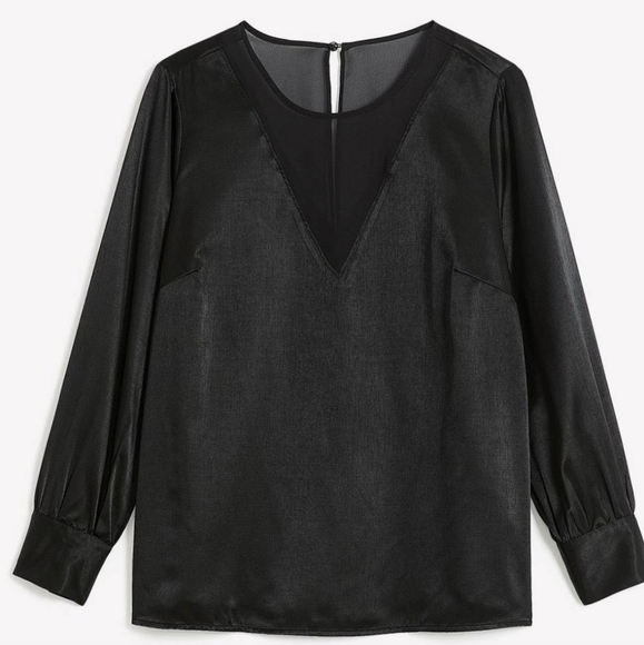 NWT Penningtons Addition Elle Black Whimsigoth Baddie Top Mesh Insert Size 1X - Picture 1 of 6
